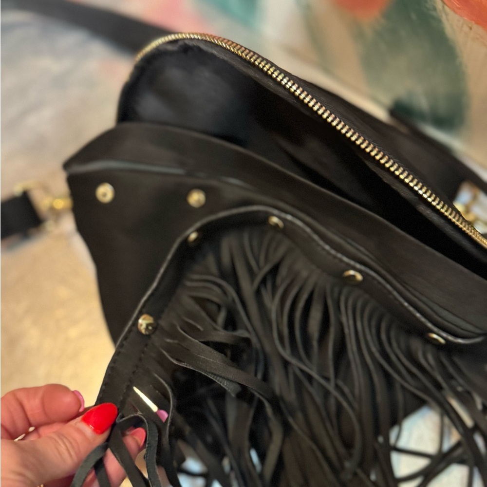 Fanny pack with removable fringe. New with tags. - Picture 2 of 4